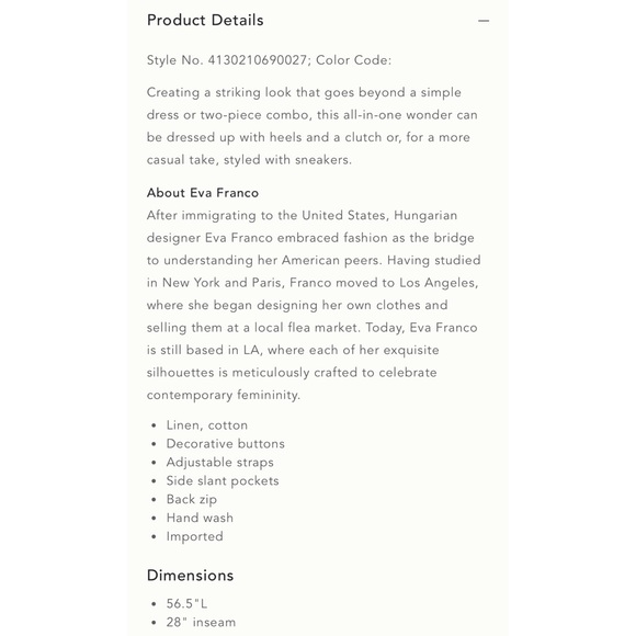 Anthropologie | Eva Franco textured polka dot jumpsuit - Picture 4 of 16